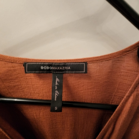 Bcbg brown wrap around dress GUC sz small - Picture 2 of 13